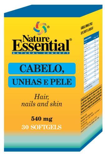 Cabelos, Unhas E Pele 30 Softgels Nature Essential - Nature Essential - 8435041322866