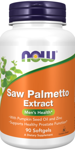 Saw Palmetto Extract com Zinco 160mg – 90 cápsulas – Now - Now Foods - 733739047342