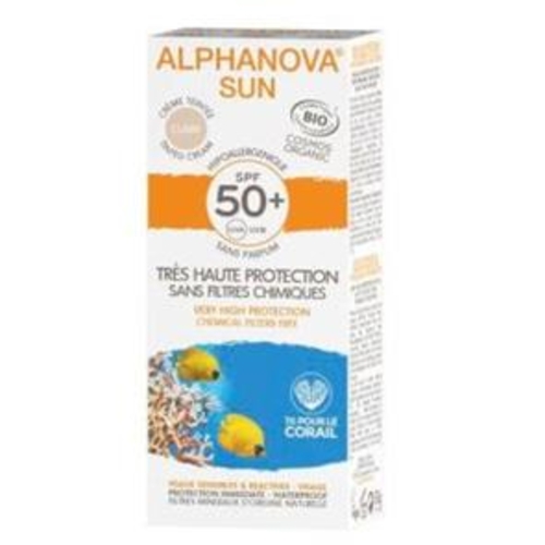 Alphanova Protetor Solar Facial SPF50 C/ Cor Hipoalergénico 50gr. BIO - ALPHANOVA - 3760075071110