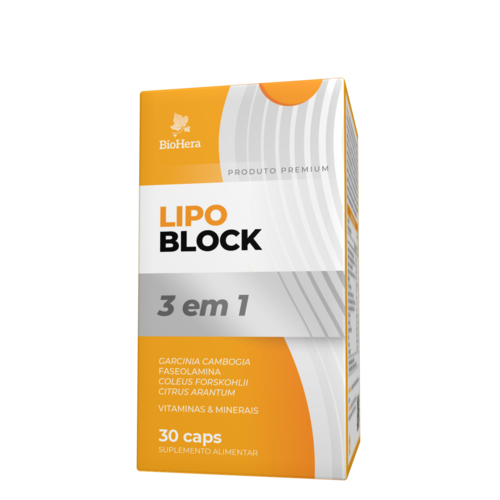 Lipo Block 3 em 1 - 30 cáps - Bio-Hera - 5604514005954