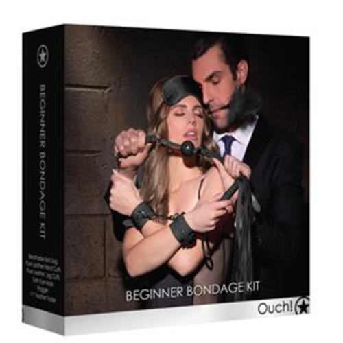 Kit de Bondage Beginners Kit Ouch Preto - OUCH! - 8714273504043